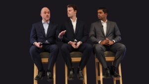 Ivan Espinosa, CEO of Nissan Motor Co., Ltd.; Alex Kendall, CEO of Wayve Technologies Ltd.; and Sarfraz Maredia, Global Head of Autonomous Mobility and Delivery at Uber Technologies.